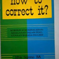Image of How to Correct it?